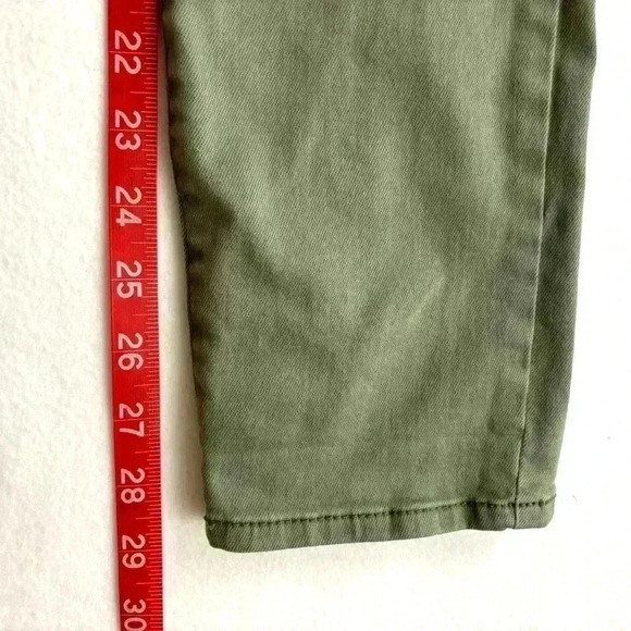 Seven7 Green Military Utility Ankle Stretch Midrise Ankle Skinny Pants Size 12 - Picture 16 of 16